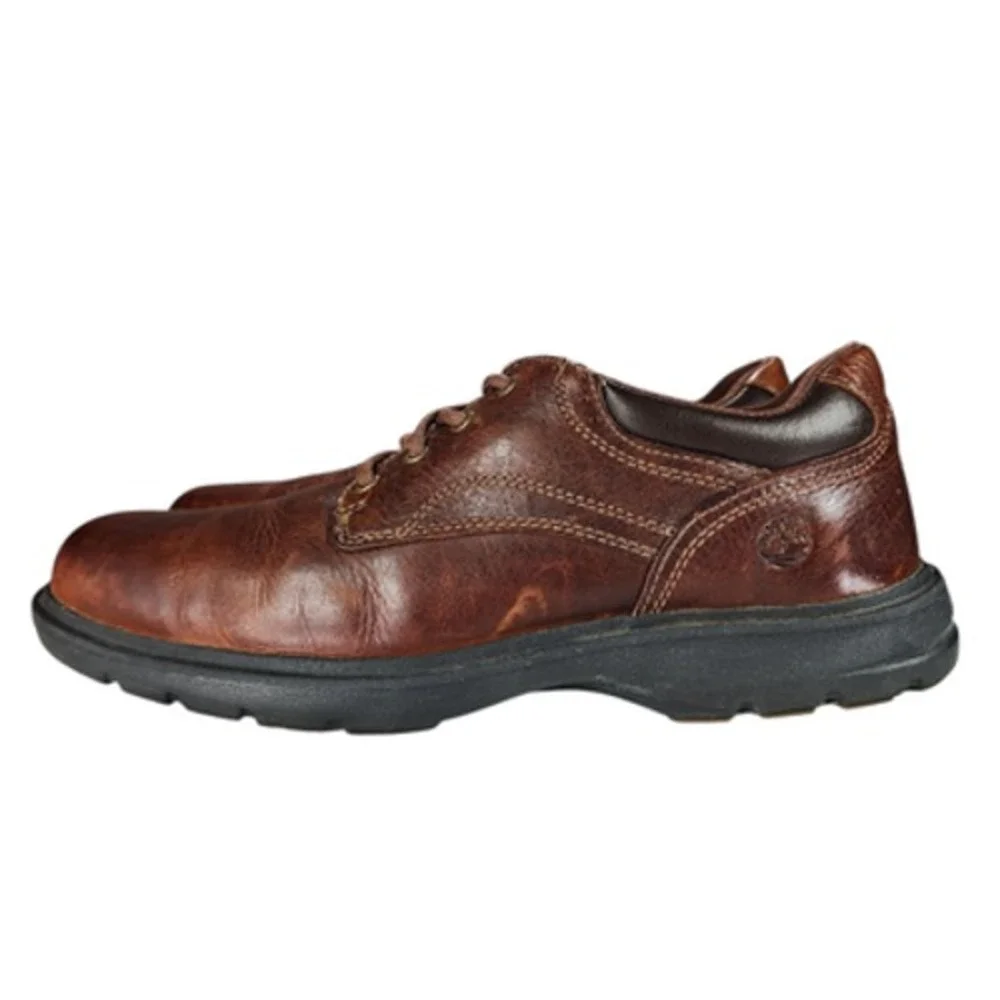 Timberland Shoes Mens Size 8‎ Brown Leather Lace Up Comfort Casual Oxford 5127A